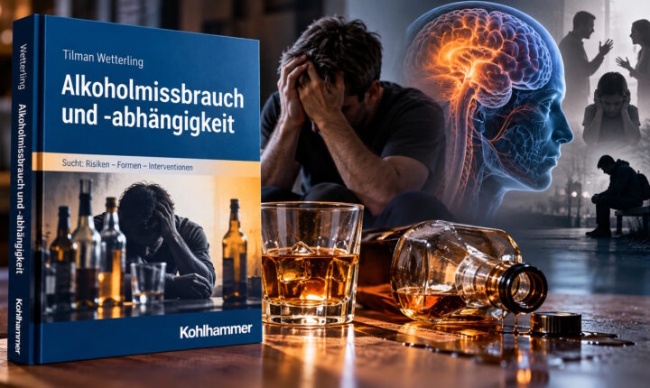 Artikelbild: „Alkoholmissbrauch und -abhängigkeit“ von Tilman Wetterling – Wie Alkohol Gehirn, Psyche und Leben verändert