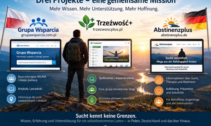 Artikelbild: Abstinenzplus.de – Wie aus persönlichen Erfahrungen drei Projekte für Suchtaufklärung und Selbsthilfe entstanden